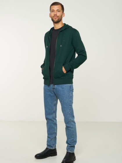 Sweatjacke Birch deep green von recolution