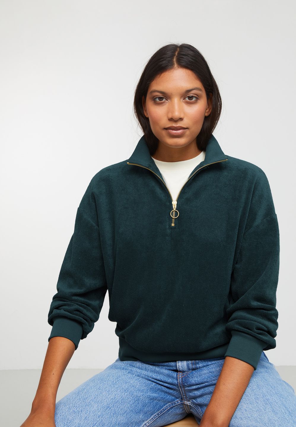 Sweatshirt Hosta deep lake blue von recolution