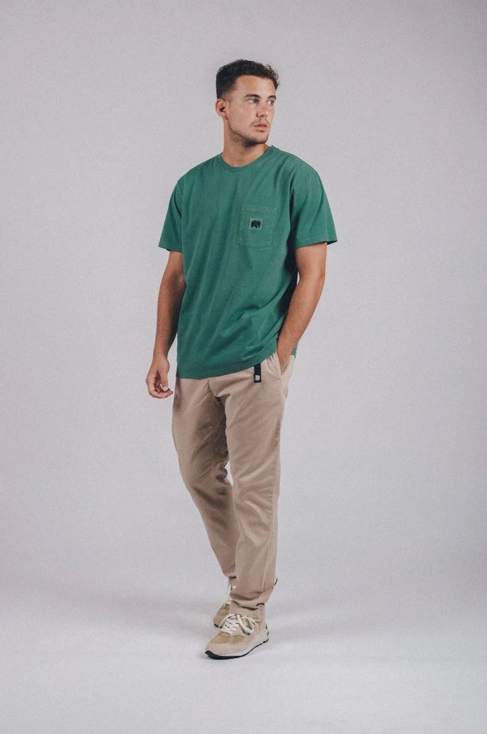 T-Shirt Garza Pigment Dyed green von trendsplant