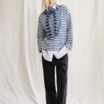 Sweatshirt Frankaa Maarlen Stripe undyed-lapis blue von Armedangels