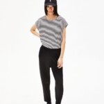 T-Shirt Oneliaa Lovely Stripes black-oatmilk von Armedangels