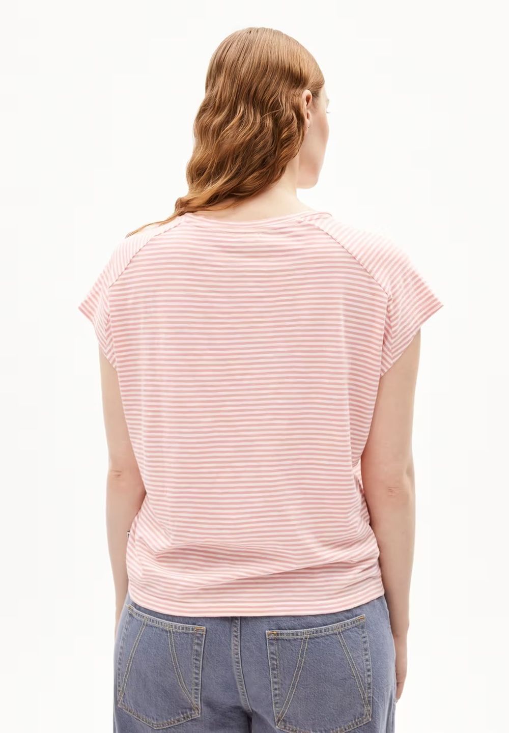 T-Shirt Oneliaa Lovely Stripes oatmilk-deep rosalilly von Armedangels