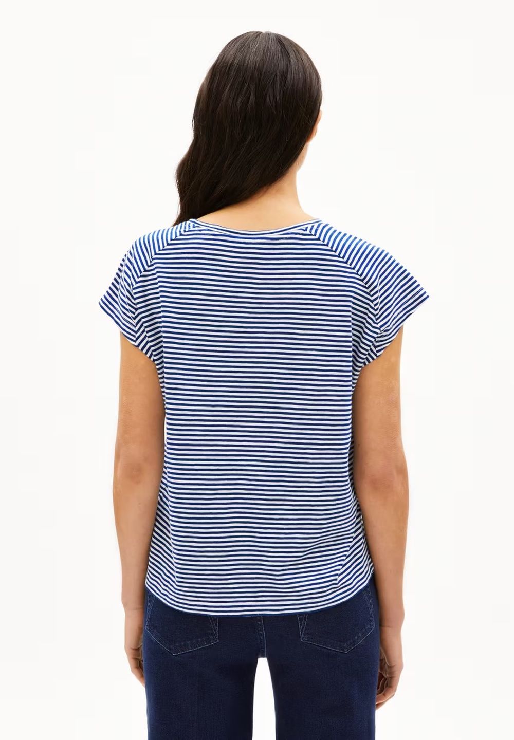 T-Shirt Oneliaa Lovely Stripes oatmilk-lapis blue von Armedangels