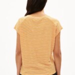 T-Shirt Oneliaa Lovely Stripes oatmilk-light tangerine von Armedangels