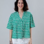 Bluse Sunset Cropped green von Brava Fabrics