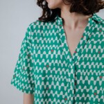 Bluse Sunset Cropped green von Brava Fabrics