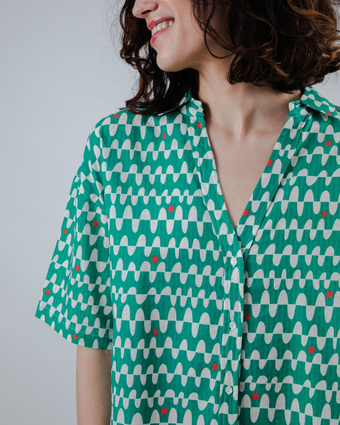 Bluse Sunset Cropped green von Brava Fabrics