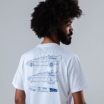 T-Shirt BTTF Blueprint ecru von Brava Fabrics