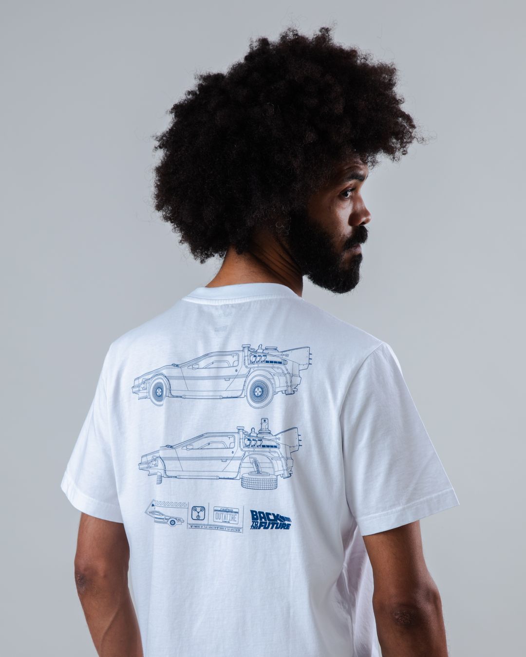 T-Shirt BTTF Blueprint ecru von Brava Fabrics