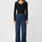 Jeans Dew Flared Soft Denim - Classic dark blue von DAWN