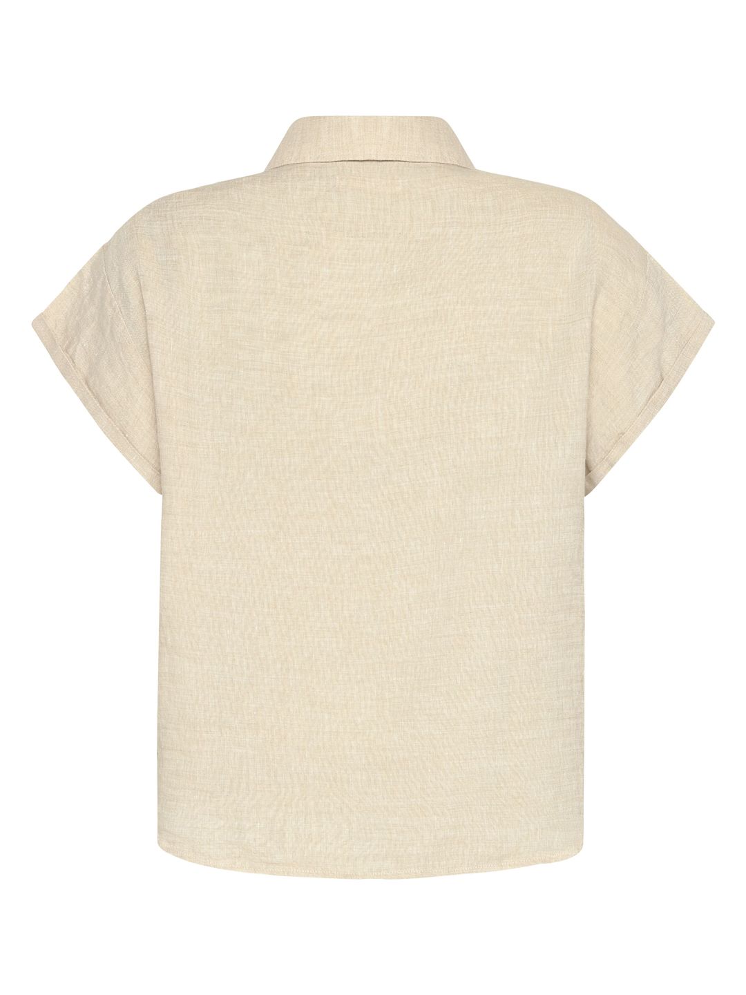 Bluse Aster Fold up Leinen yarndyed - light feather gray von KnowledgeCotton Apparel