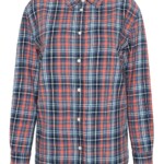 Hemd Flannel Boyfriend Fit Checked blue check von KnowledgeCotton Apparel