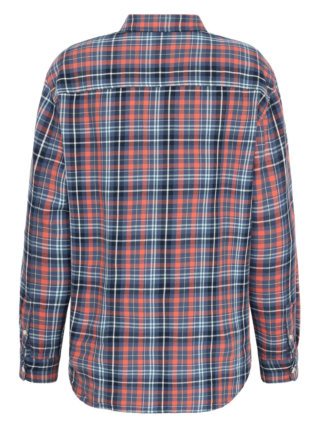 Hemd Flannel Boyfriend Fit Checked blue check von KnowledgeCotton Apparel