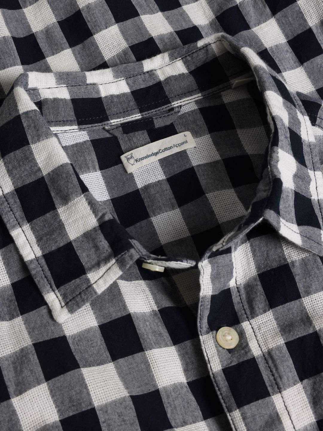 Hemd Regular Checked blue check von KnowledgeCotton Apparel