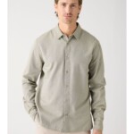 Hemd Regular Fit Light Twill burned olive von KnowledgeCotton Apparel