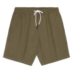 Shorts Boardwalk Slub with elastic waist burned olive von KnowledgeCotton Apparel