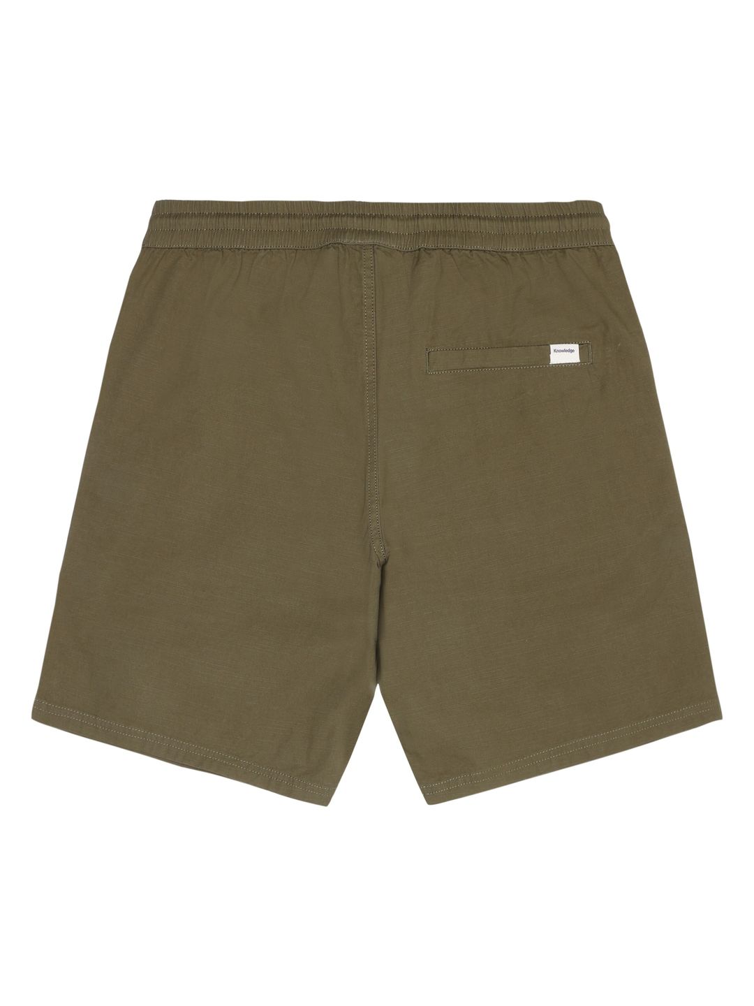 Shorts Boardwalk Slub with elastic waist burned olive von KnowledgeCotton Apparel