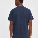 T-Shirt Agnar Basic insigna blue melange von KnowledgeCotton Apparel