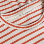 T-Shirt Striped Rib red stripe von KnowledgeCotton Apparel