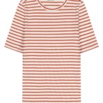 T-Shirt Striped Rib red stripe von KnowledgeCotton Apparel