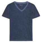 T-Shirt V-neck Slub navy von KnowledgeCotton Apparel