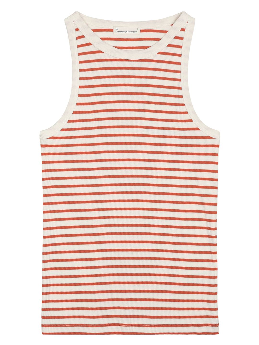 Top Striped Racer Rib red stripe von KnowledgeCotton Apparel