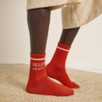 Socken Statement red/ white von Lanius