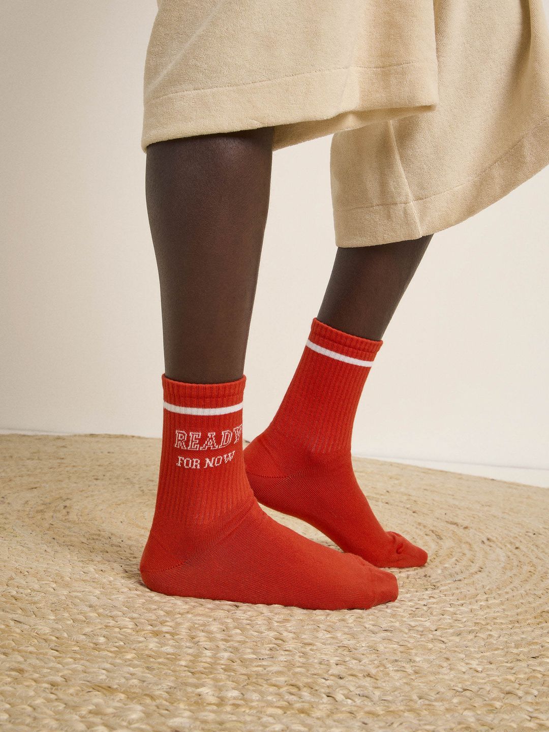 Socken Statement red/ white von Lanius