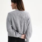 Rippstrick Cardigan Bhuma grau-melange von MELAWEAR