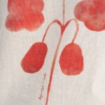 T-Shirt Artist Edition Kaja cream melange / botanical print rot von MELAWEAR