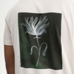 T-Shirt Avan Artist Edition Kaja cream melange / botanical print grün von MELAWEAR