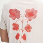 T-Shirt Avan Artist Edition Kaja cream melange / botanical print rot von MELAWEAR