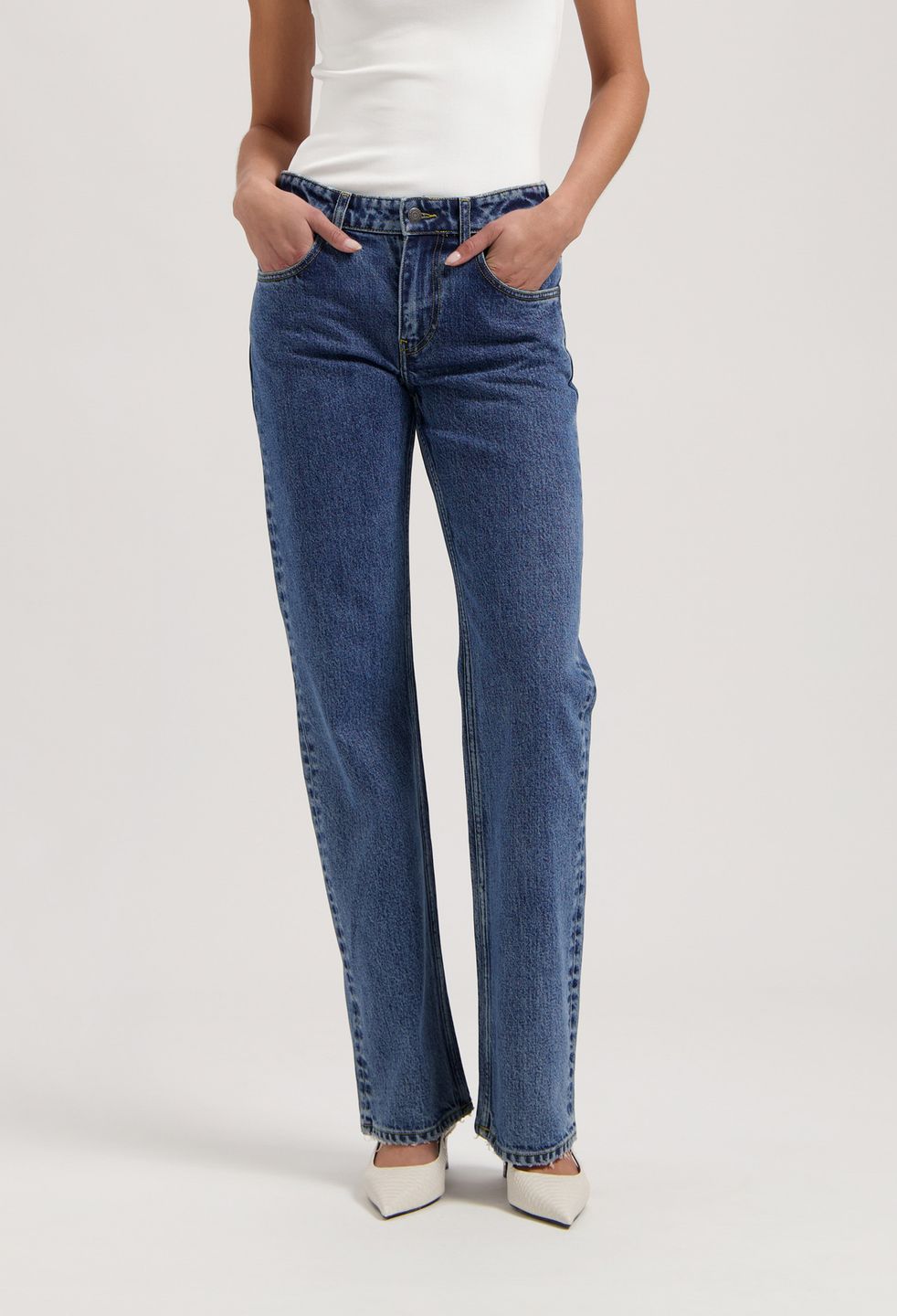 Jeans Carry Mid Straight stone vintage von MUD Jeans