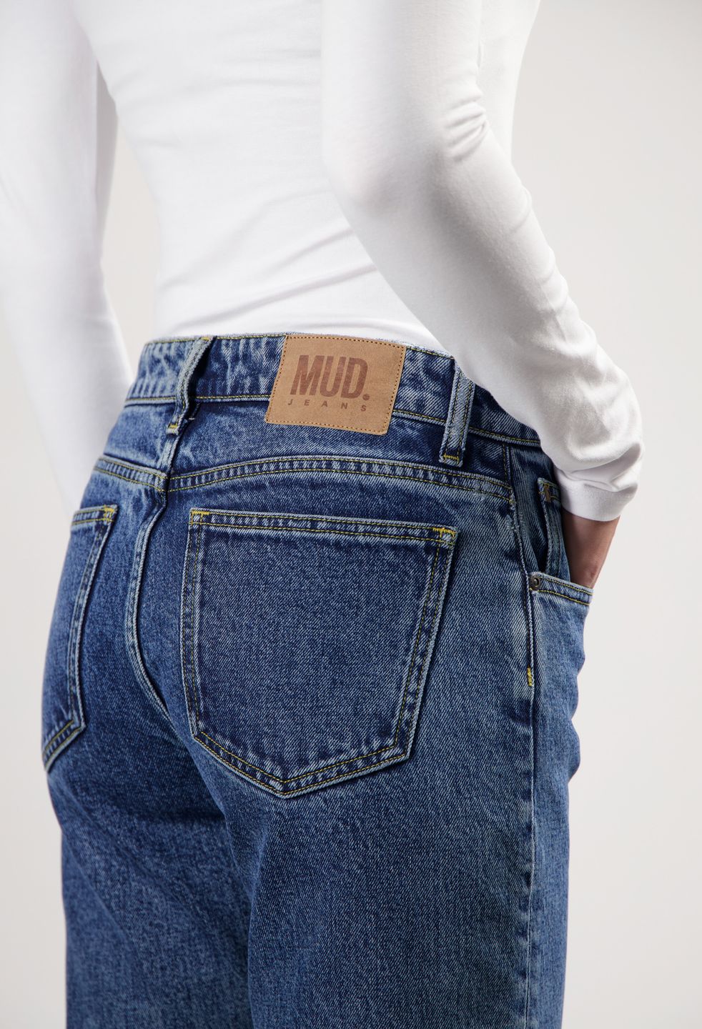 Jeans Carry Mid Straight stone vintage von MUD Jeans