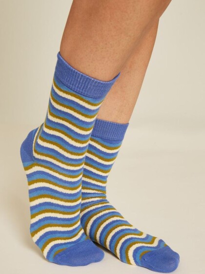 Socken Waves dazzling blue von Tranquillo