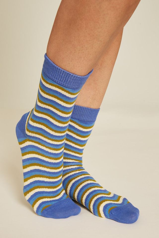 Socken Waves dazzling blue von Tranquillo