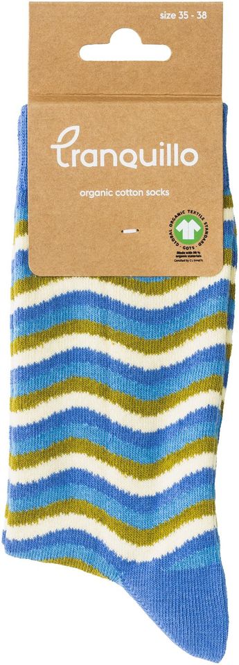 Socken Waves dazzling blue von Tranquillo