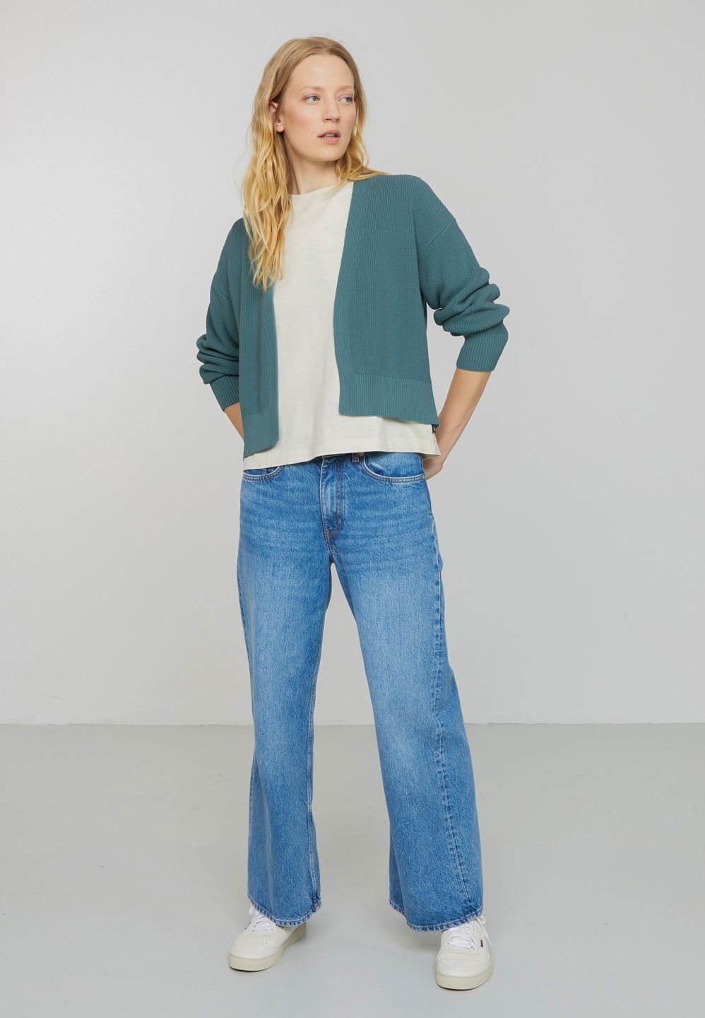 Cardigan Moringa lake green von recolution