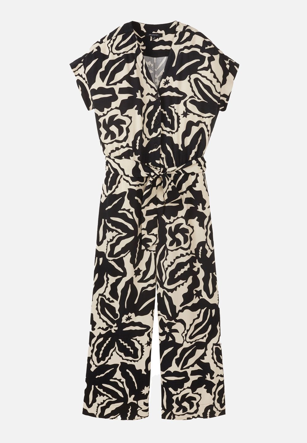 Jumpsuit Dianella Botanical black von recolution