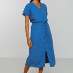 Kleid Peony electric blue von recolution