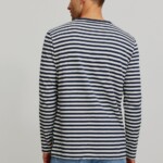 Longsleeve Maca Stripes dark navy von recolution