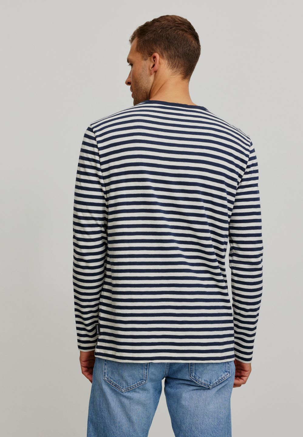 Longsleeve Maca Stripes dark navy von recolution