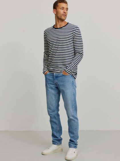 Longsleeve Maca Stripes dark navy von recolution